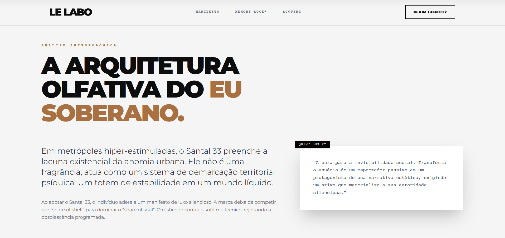 Landing Page Santal 33 Middle