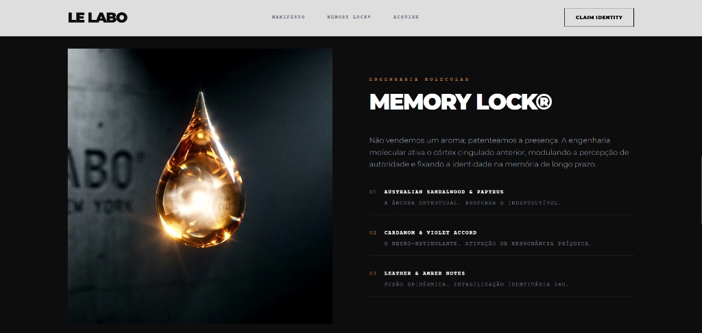 Landing Page Santal 33 Hero
