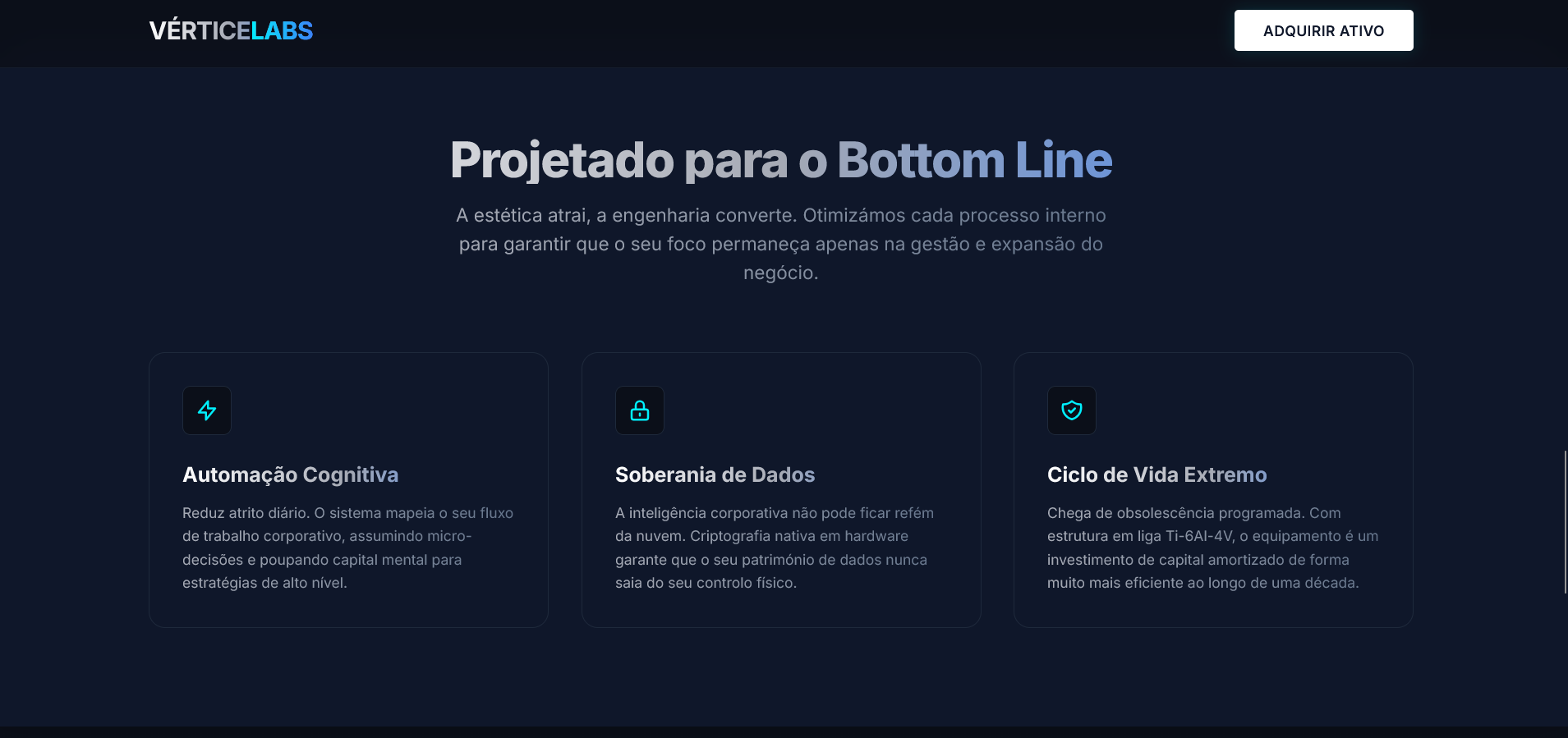 Landing Page Vértice Middle